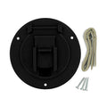 CABLE HATCH SM ROUND BLACK CARDED