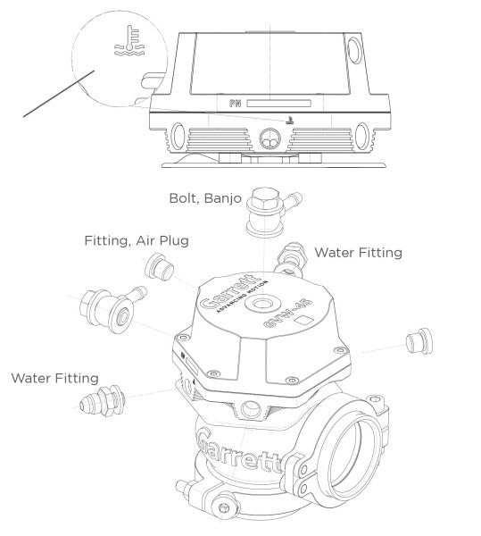Garrett GVW-40/GVW-45/GVW-50 Fitting Water 8mm