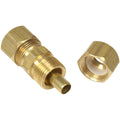 Connector: fuel line connector; nylon to steel; 1/4 inch 5/16 inch 3/8 inch