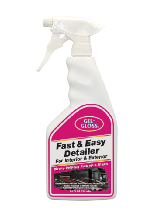 GEL GLOSS RV FAST AND EASY DETAILERINTERIOR & EXTERIOR 24OZ SPRAYBOTTLE(12CS)