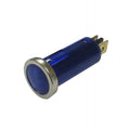 INDICATOR LIGHT1/2IN ROUNDw/ CHROME BEZELBLUE