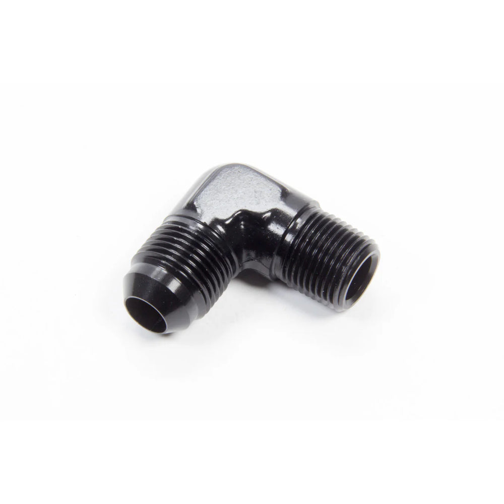 90 Deg Alum #8 Flare 3/8 in Black