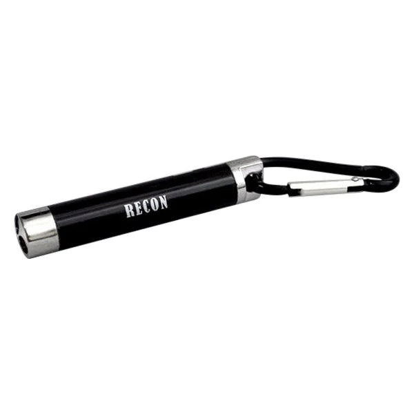 RECON TRUCK ACCESSORIES 100 LUMEN LED HANDHELD 1WATT FLASHLIGHT WITH BUILTIN RED LASER BLACK