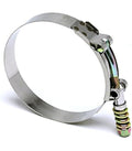 HPS Performance Stainless Steel Spring Loaded T-Bolt Clamp SAE 140 for 5 ID hose - Effective Size: 5.24 -5.55