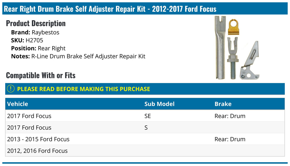 DRUM BRAKE ADJUSTING KIT