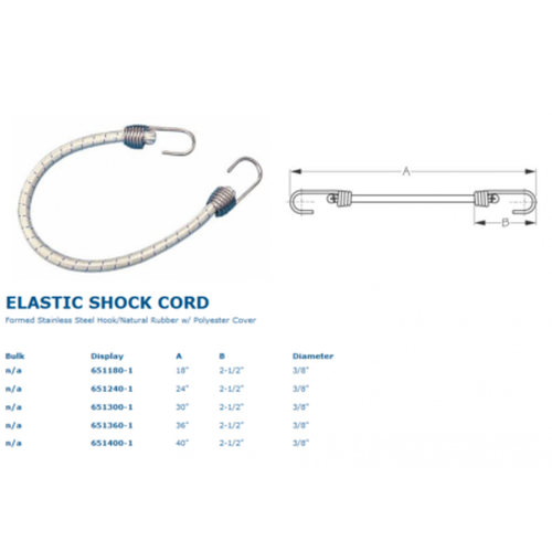STAINLESS SHOCK CORD 30