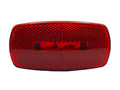 RED OBLONG REFLEX LED MARKER LIGHT WITH BLACK BASE