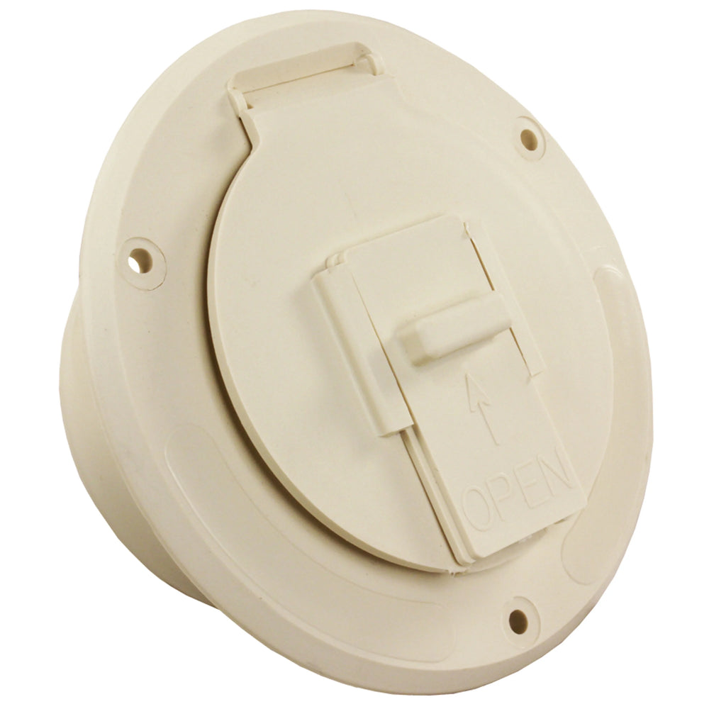 ROUND CABLE HATCH 30 AMP WHITE