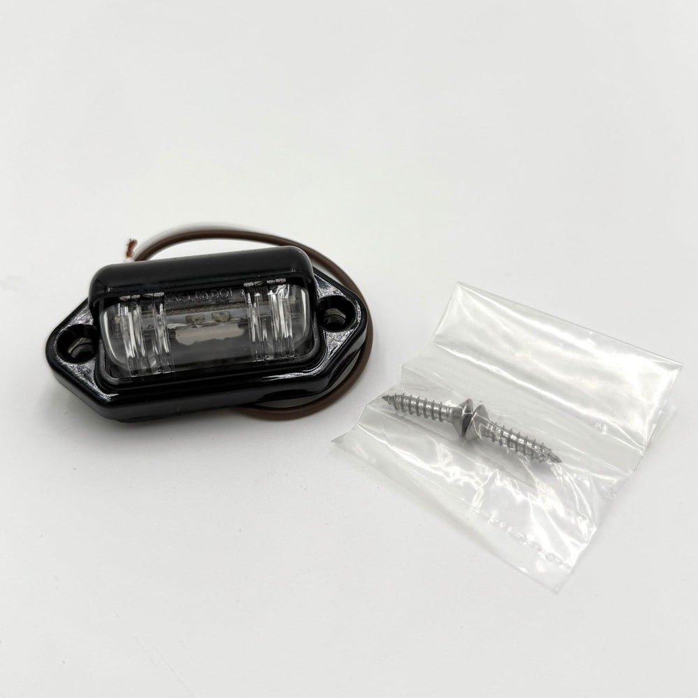 2 INCH BLACK LICENSE/UTILITY LIGHT WITH 2 LEDS AND BLUNT CUT LEADSBULK
