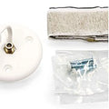 COAXIAL CABLE PLATE W/CAP SINGLE WHITE