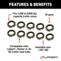 GREASE SEAL 2200LB 1.5IN ID 1.987IN OD 10/PKG