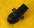 08 STRAIGHT MALE ADAPTER TO 04 (1/4) NPT MALE BLACK