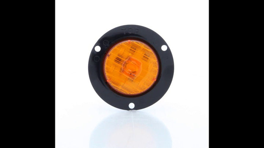 LED MARK LIGHT;2IN;FLANGE;AMBER;POL