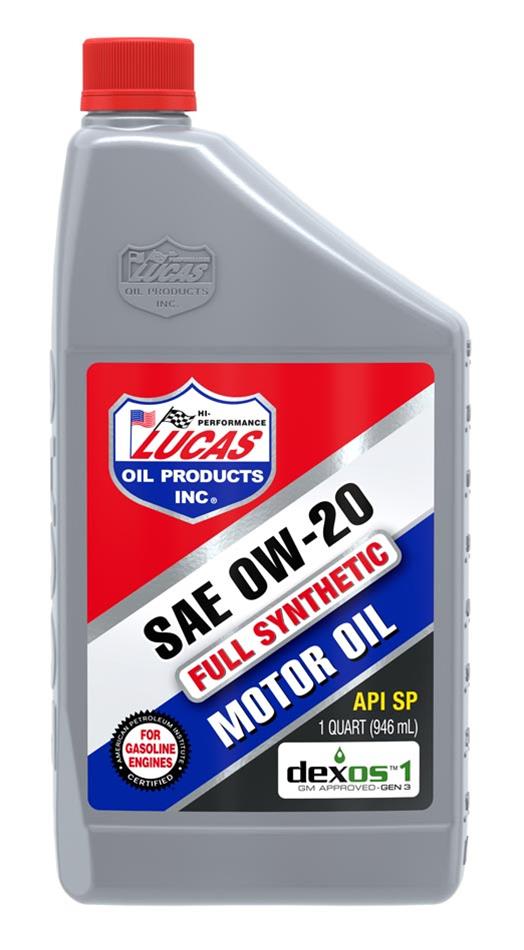 SYNTHETIC SAE 0W20 MOTOR OIL 1 QUART CASE OF 6