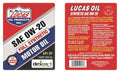SYNTHETIC SAE 0W20 MOTOR OIL 1 QUART CASE OF 6