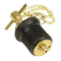 PKGD 1IN BRASS BAILER PLUG TWIST W/ 8IN CHAIN