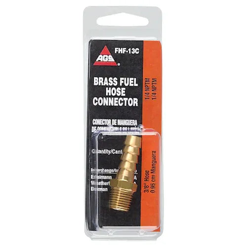 BRASS FUEL CONNECTOR 3/8 HOSE MAL