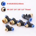 3/8IN VACUUM FITTING PUSH TO CONNECT 90 DEGREE 1/4IN NPT MALEBLACK