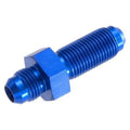 4AN Bulkhead Adapter Blue Male Male Straight