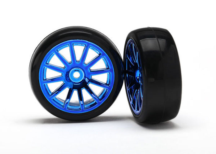 12-SP CHRM WHEELS SLICK TIRES