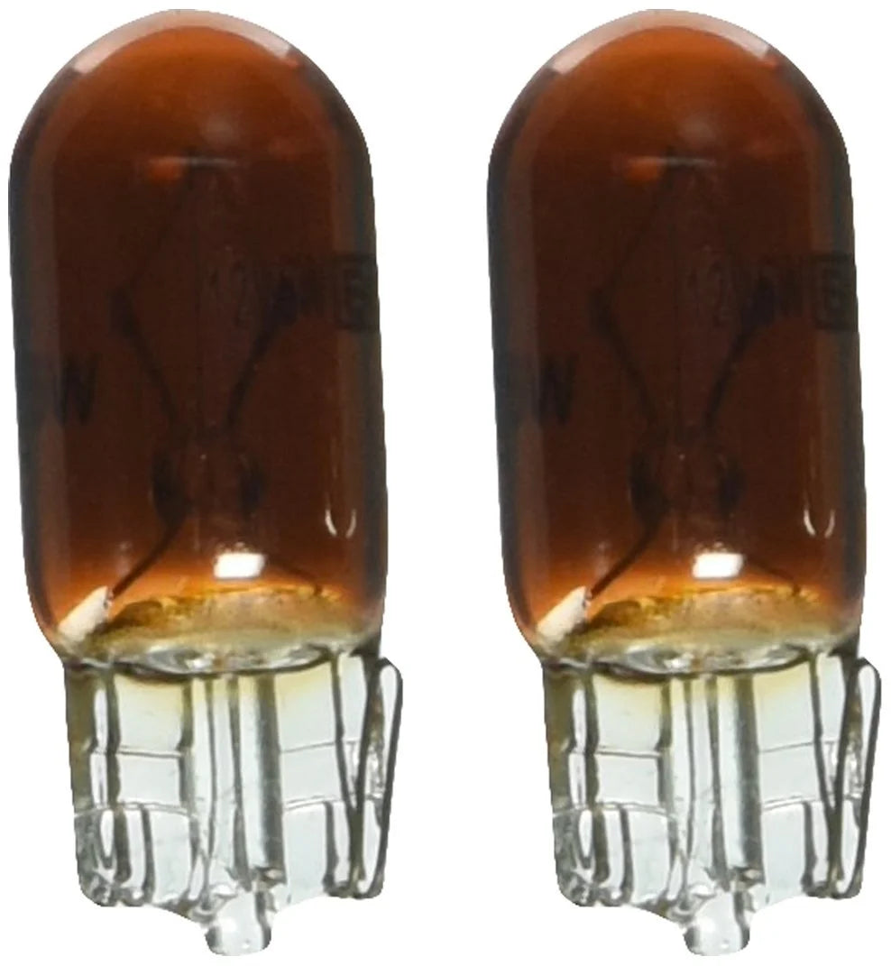 T10 CHROMED BULB AMBER 12V 5W