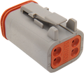 NAMZ Deutsch DT Series 4-Wire Plug & Wedgelock - Grey (Repl. HD 72134-94GY)
