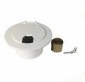 DELUXE ROUND ELECTRIC CABLE HATCH W/BACK POLAR WHITE