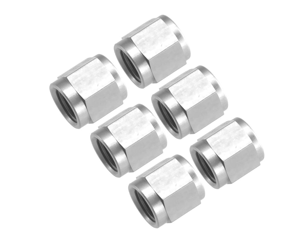 03 AN/JIC ALUMINUM TUBE NUT 3/8 X 24 6PCS CLEAR