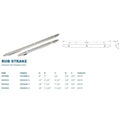 STAINLESS RUB STRAKE 3/4"X 12