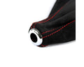 SUEDE SHIFT BOOT WITH RED STITCH