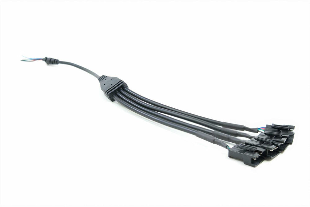 Splitter: Bare 4 Wire to 4x RGB 4P Female