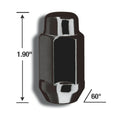 BULGE XL LUG 3/4" 9/16 BLK BAG
