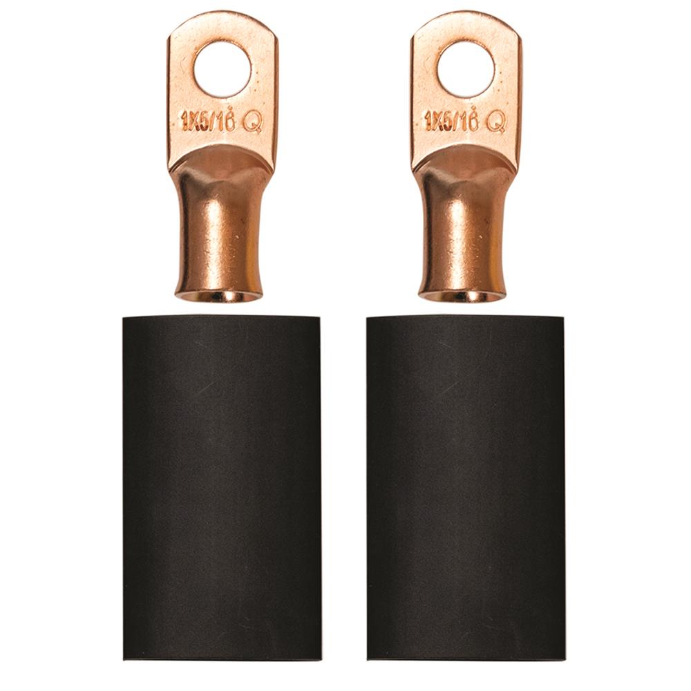 Moroso 5/16in Dia Stud 1 GA Wire Crimp/Solder Battery Cable Terminal Kit (2 Pack)