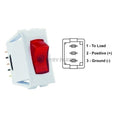 ILLUMINATED 12V ON/OFF SWITCH RED/WHITE