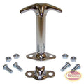 Chrome L or R Hood Catch Kit for 1941-1995 Jeep MB, CJs & YJ Wrangler RT Off Road