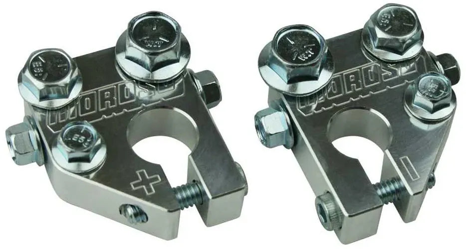 Moroso 1/4in Dia Stud 6 GA Wire Crimp/Solder Battery Cable Terminal Kit (2 Pack)