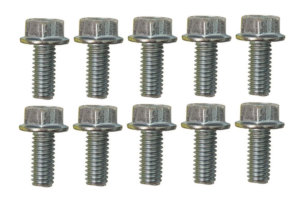 Moroso 5/16in-18 x .750in Serrated Zinc Flange Bolt - 10 Pack