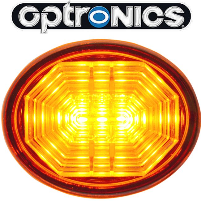 OVAL MCL W/.75' BASE; AMBER; W GROM