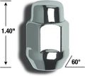 14MM X 1.50 ACORN BULGE HEAT TREATED (13/16IN HEX) LUG NUTS 4 BAGGED