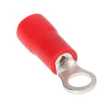RED VINYL RING TERMINAL 22-18 GAUGE #10 - PACKAGE OF 100