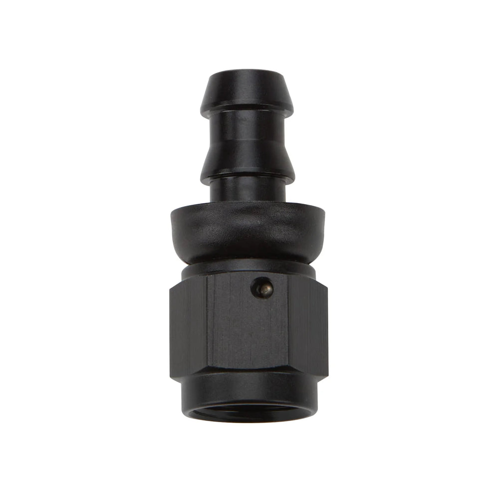 Pushlock Hose End Black Straight -8