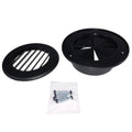 HEAT VENT 4IN CONNECTION W/DAMPER BLACK