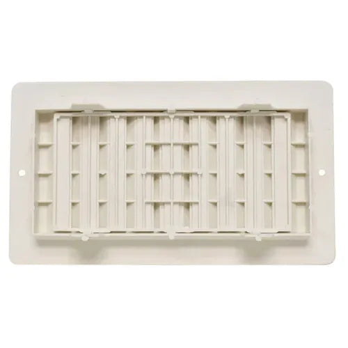 FLOOR REGISTER DAMPERED 4IN X 8IN 2 HOLE WHITE CARDED