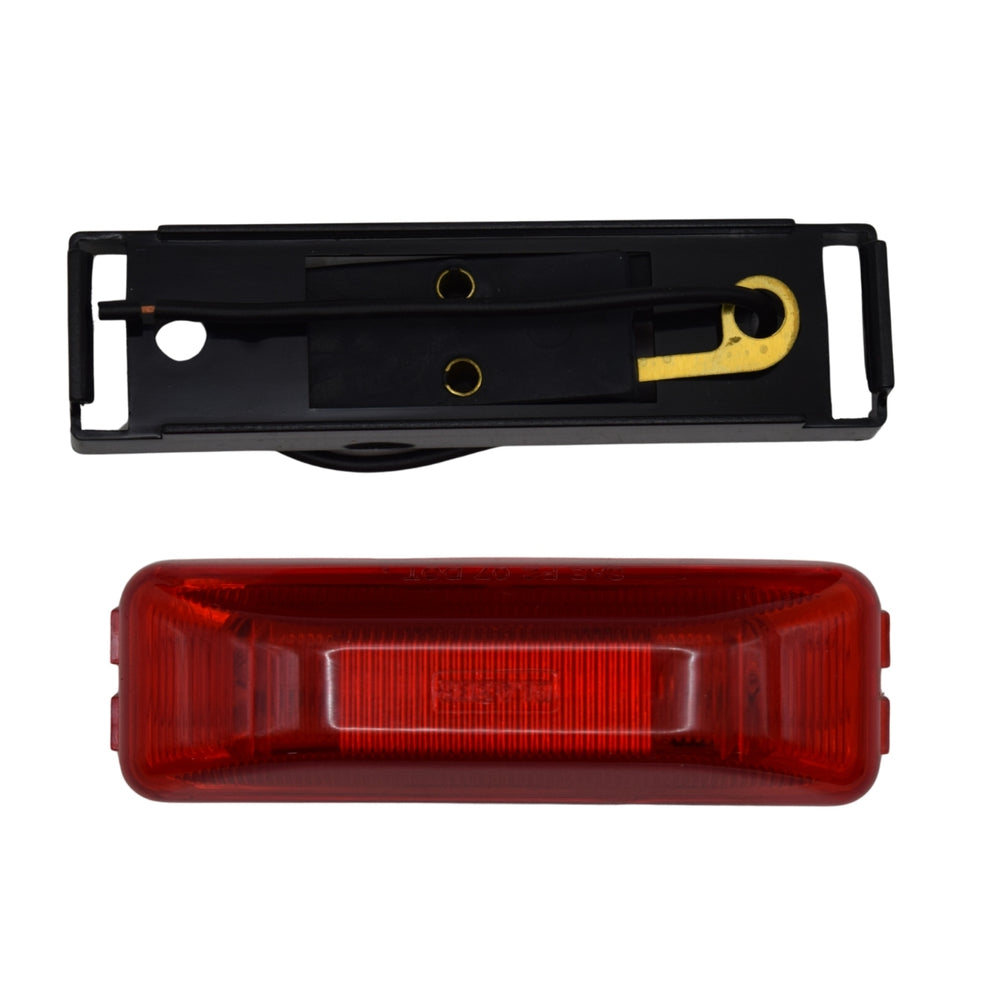 LED CLRNCE LGT RED W/BRKT&PLG 50PK