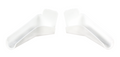FLEXIBLE EXTENDED RAIN GUTTER SPOUTS POLAR WHITE