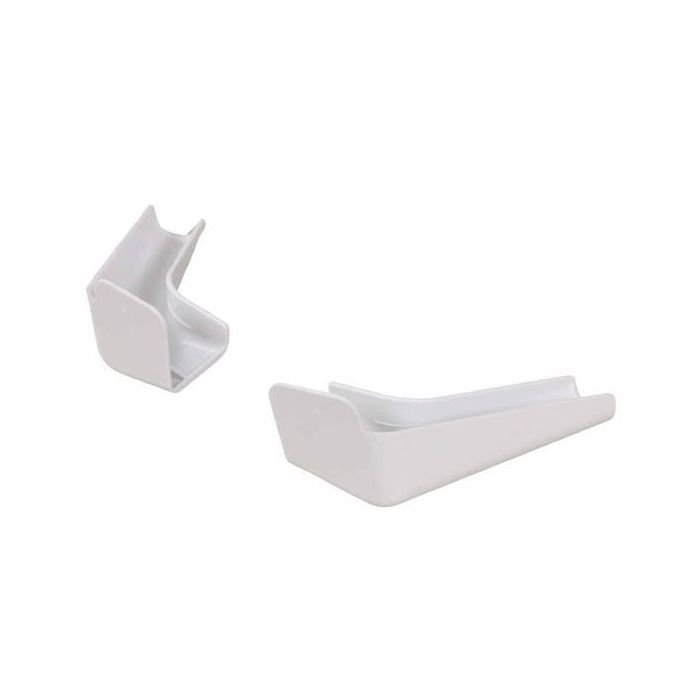 FLEXIBLE EXTENDED RAIN GUTTER SPOUTS POLAR WHITE
