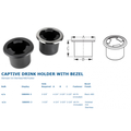 ABS DRINK HOLDER W/BUMPERS BLK