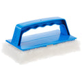 SCRUB PAD WITH HANDLE (FINE) WHITE)