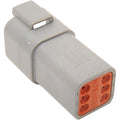 NAMZ Deutsch DT Series 6-Wire Receptacle & Wedgelock - Gray (Repl. HD 72126-94GY)