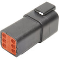 NAMZ Deutsch DT Series 6-Wire Receptacle & Wedgelock - Gray (Repl. HD 72126-94GY)